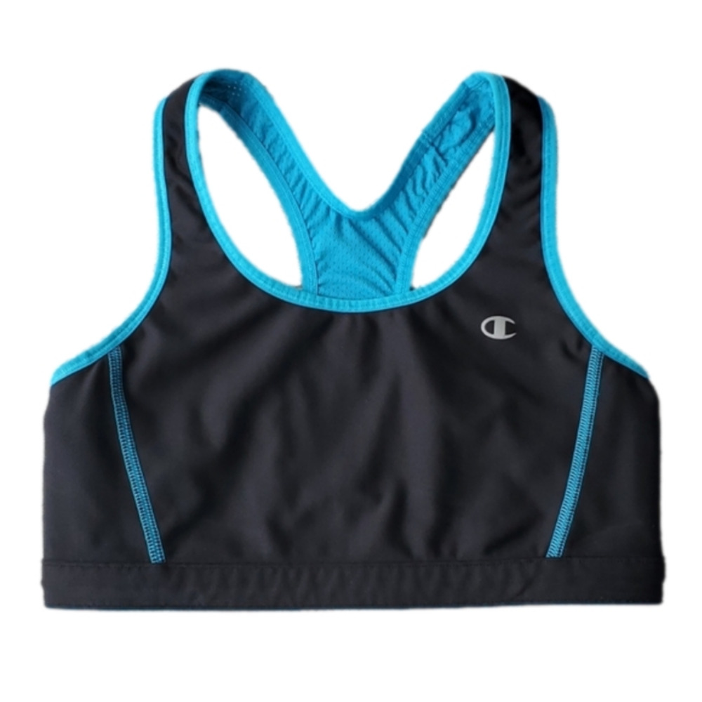 ⭐️2/ $30⭐️ Champion Reversible Blue  Black Raceback Sport Bra Size Small